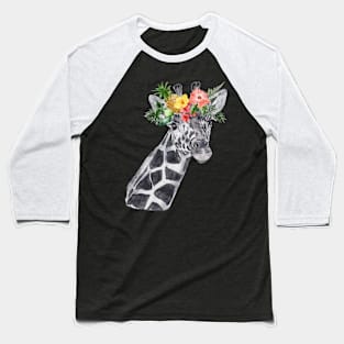 Floral Wild Cat Animal Spirit Costume Cute Wildlife Rescue Baseball T-Shirt